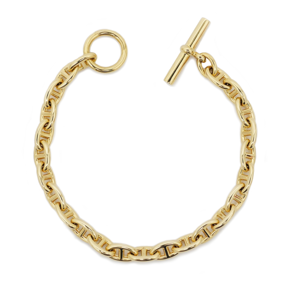 名東】【HERMES】エルメス シェーヌダンクル TPM ブレスレット 750 YG