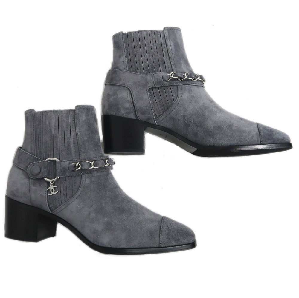 名東】【CHANEL】シャネル サイドゴア アンクルブーツ G34218 サイズ