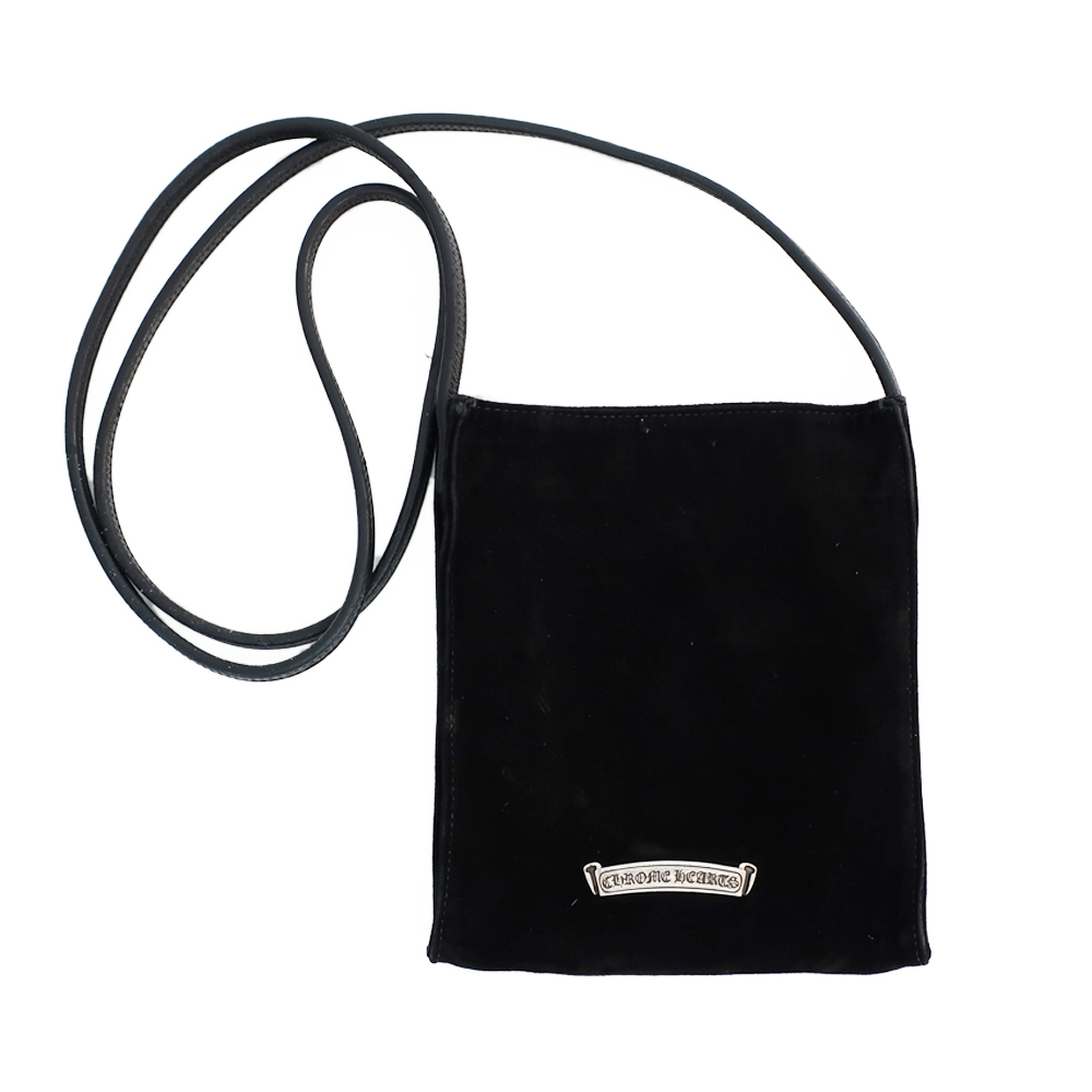 天白】【CHROME HEARTS】クロムハーツ ショルダーバッグ ブラック