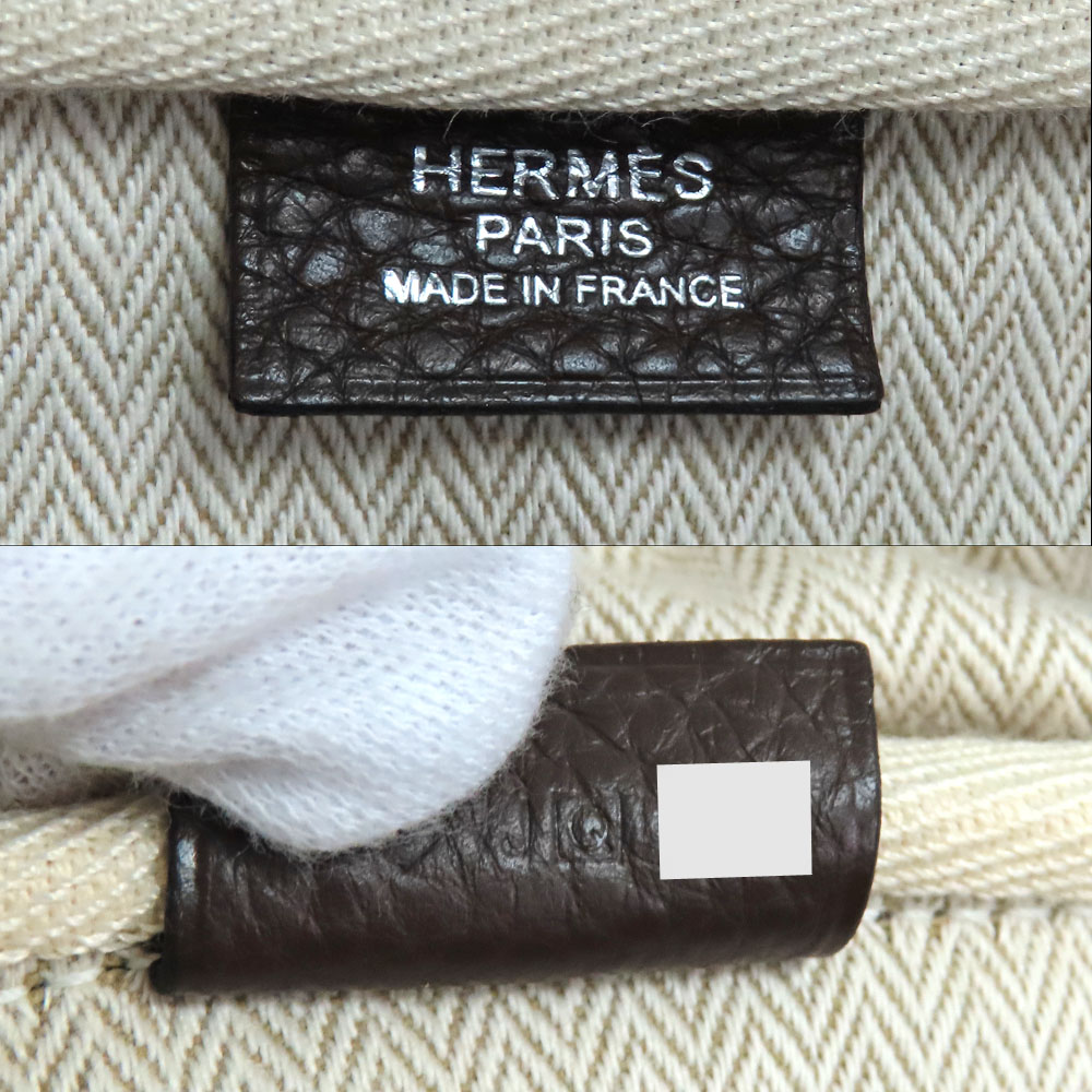 名古屋】【HERMES】エルメス ヴィクトリア35 カフェ シルバー金具 □Q