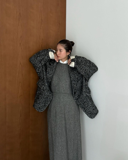 SuzuHirose×CLANE MIX COLOR OVER COAT