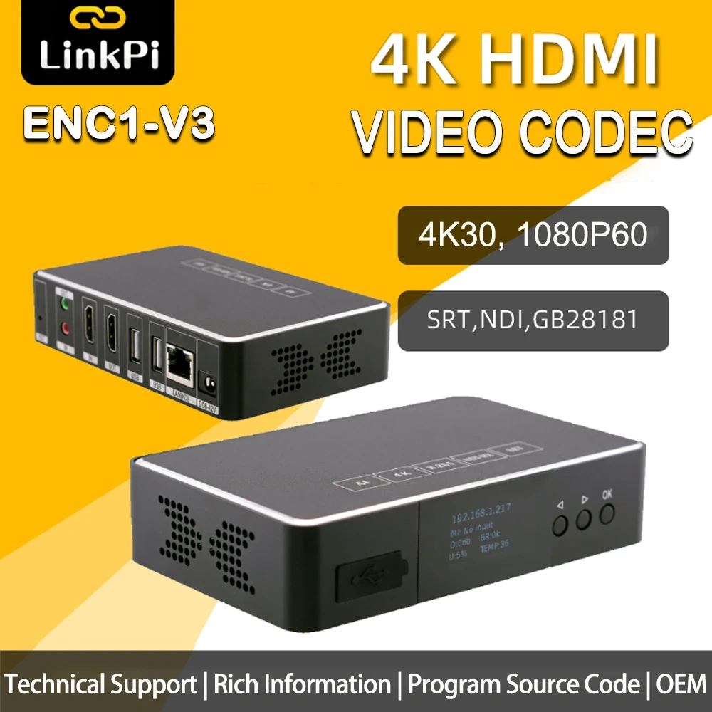 LinkPi ENC1-V3 NDI Encoder - ENC1 V2 upgraded version, RTSP/RTMP