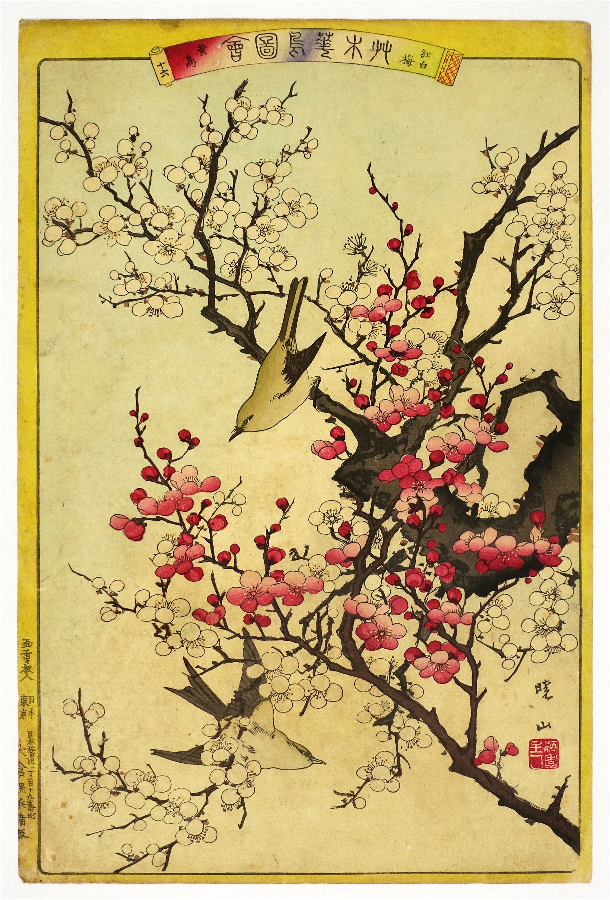 ㉑花鳥画・短冊絵・柱絵等 | 山星書店 浮世絵 Yamaboshi-Shoten Ukiyo-e