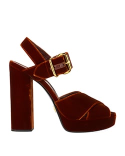 Pre-loved Prada Velvet Platform Sandals - £180