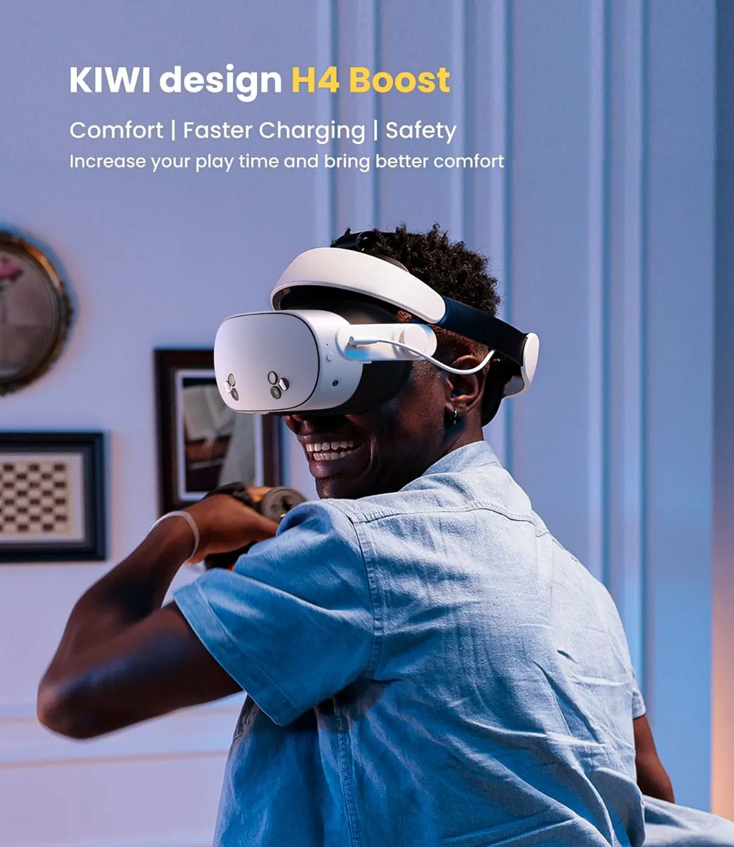 KIWI Design H4 Boost Battery Head Strap for Meta Quest 3 and 3S