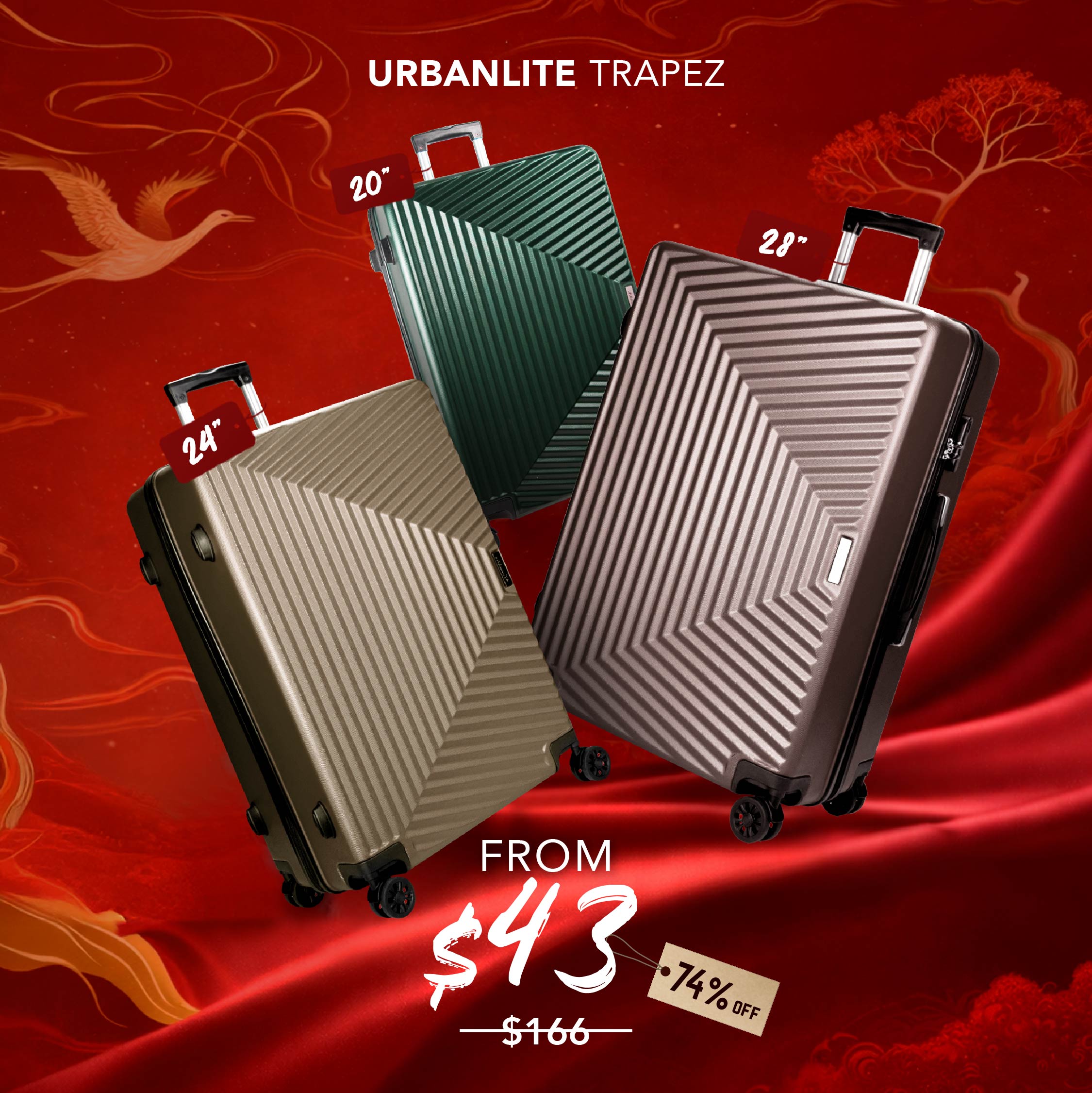 URBANlite Trapez | Anti-Scratch Traveler | Universal Traveller SG