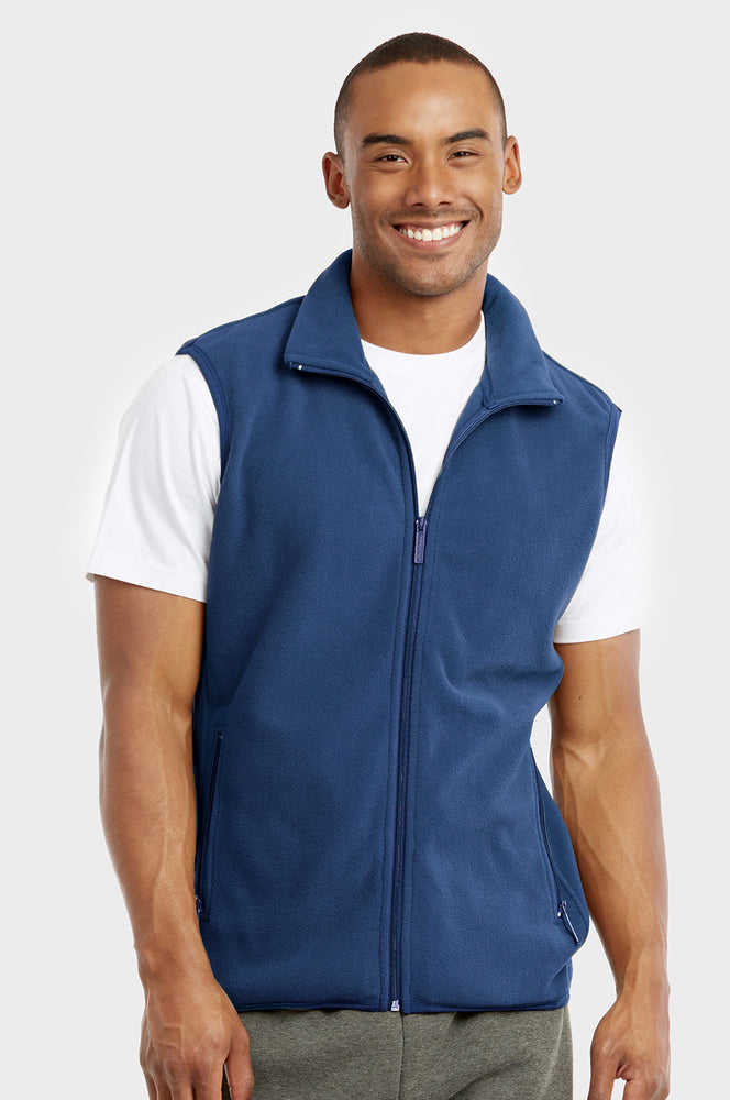 KNOCKER MEN'S POLAR FLEECE VEST (PF1500_DENIM) – Uni Hosiery Co Inc.