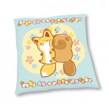 タヌキとキツネ』スクエアクッション|ユニオンクリエイティブ