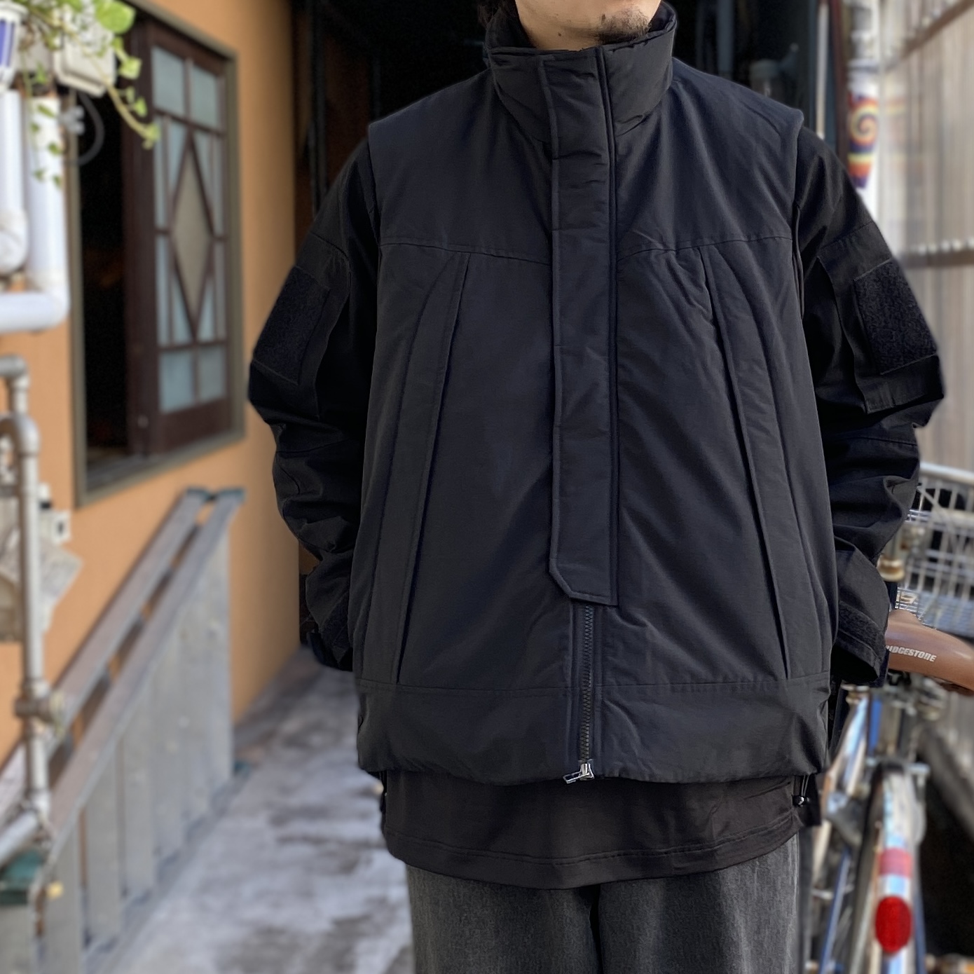 Audience】60/40クロス Sorona Dupont 中綿 PCU LEVEL7 ベスト Black