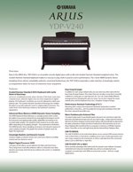 YDP-V240 - Downloads - ARIUS - Pianos - Musical Instruments