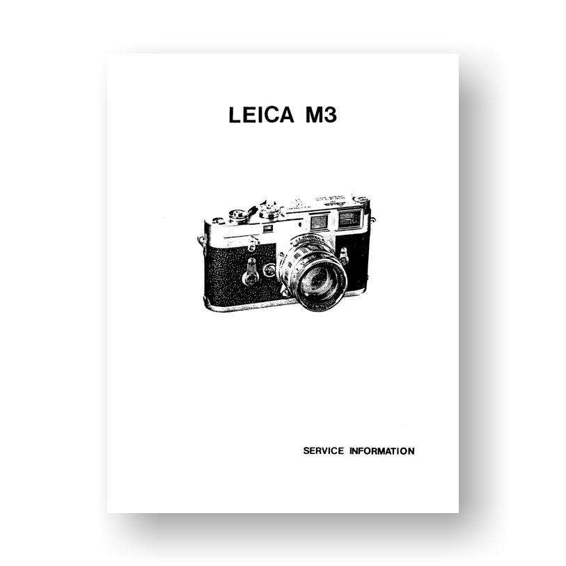 Leica M3 Service Information Parts Manual | Vintage Manual | USCamera