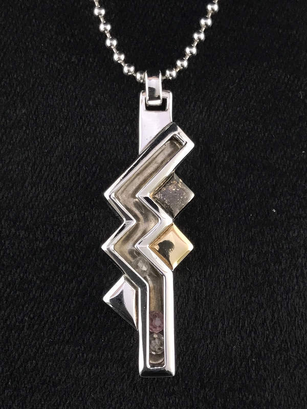 Final Fantasy XIII Lightning Silver 925 Pendant Necklace Square