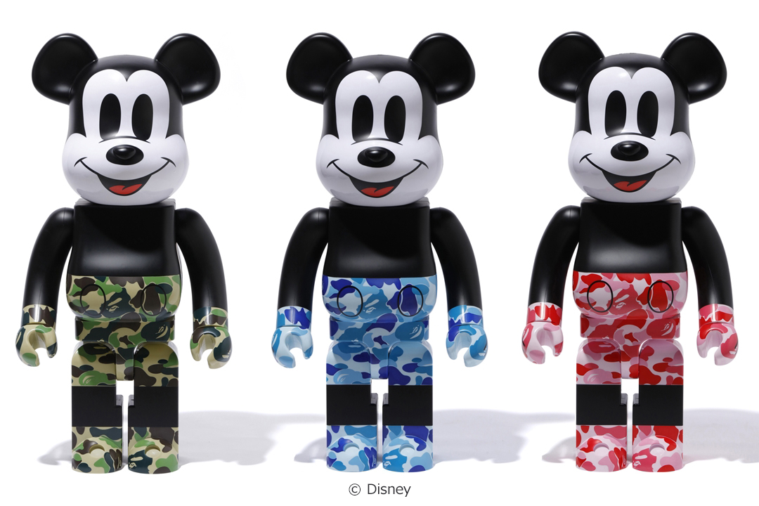 BAPE®︎ × MEDICOM TOY × MICKEY MOUSE】BE@RBRICK & VCDが11月2日に