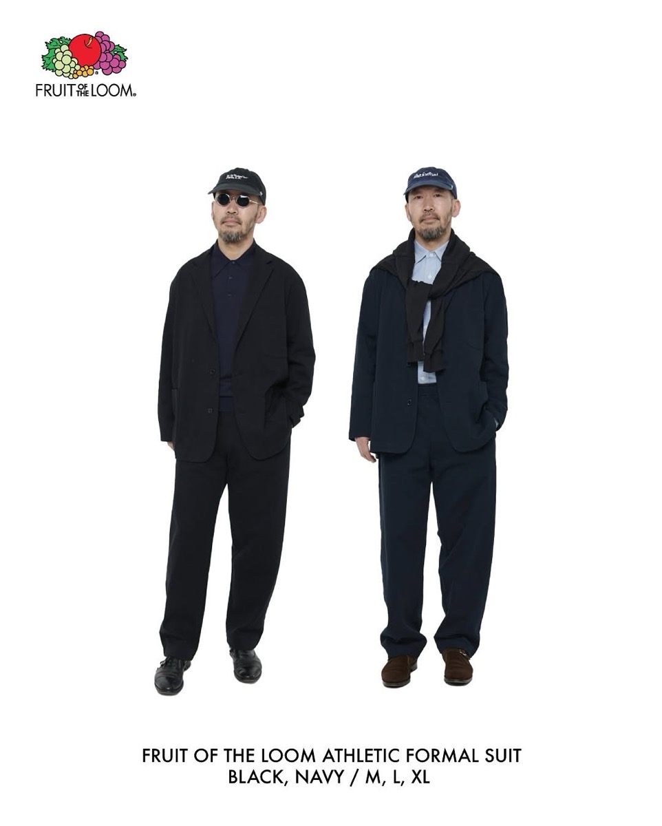 FRUIT OF THE LOOM x 金子恵治 『ATHLETIC FORMAL SUIT』が国内4月18日