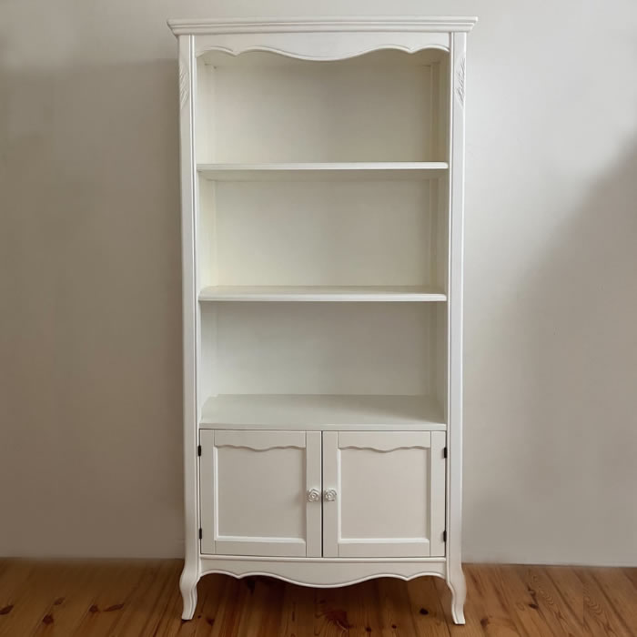 白い学習机 リリーホワイト＆シック ブックシェルフ