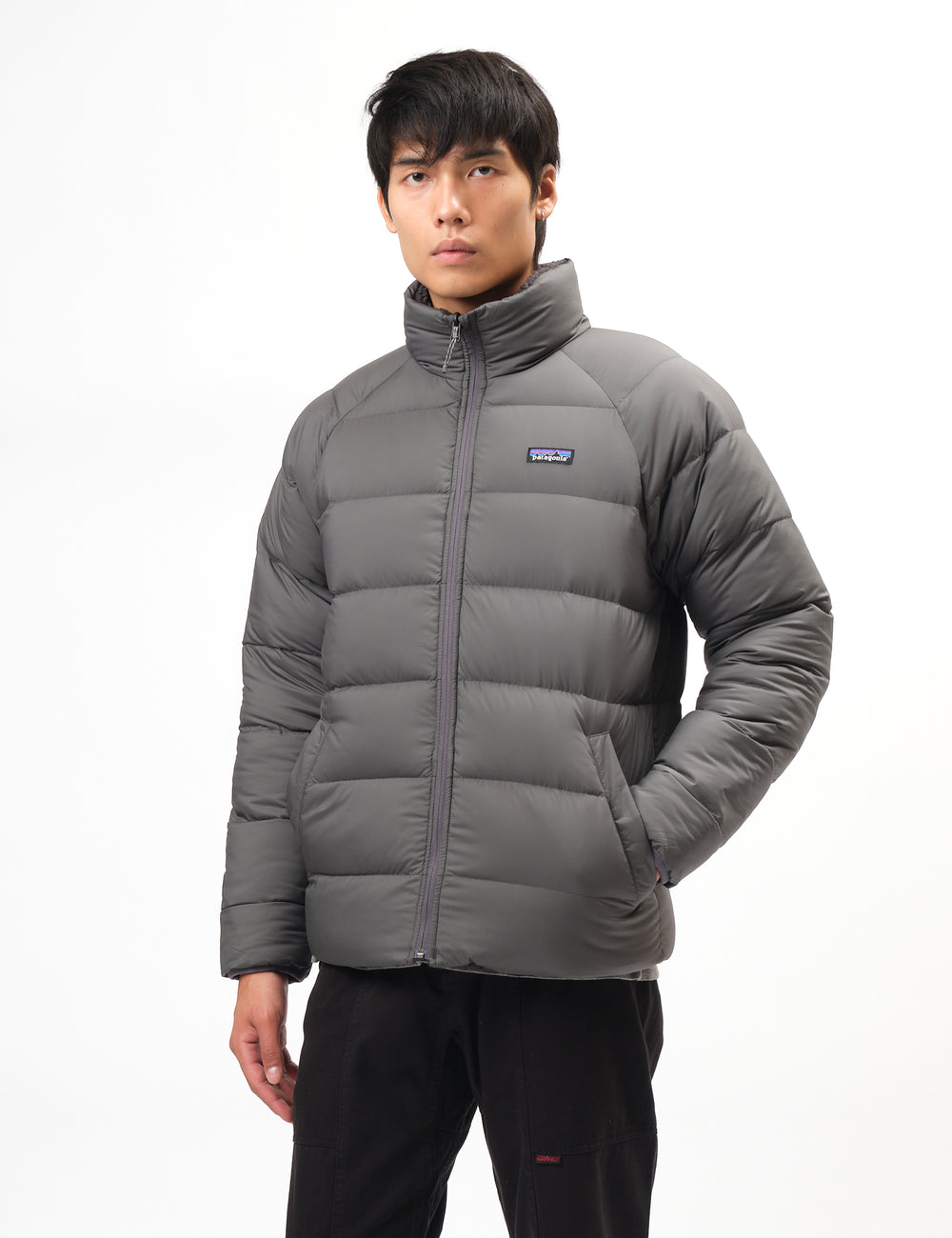 Patagonia Reversible Silent Down Jacket - Forge Grey | Urban