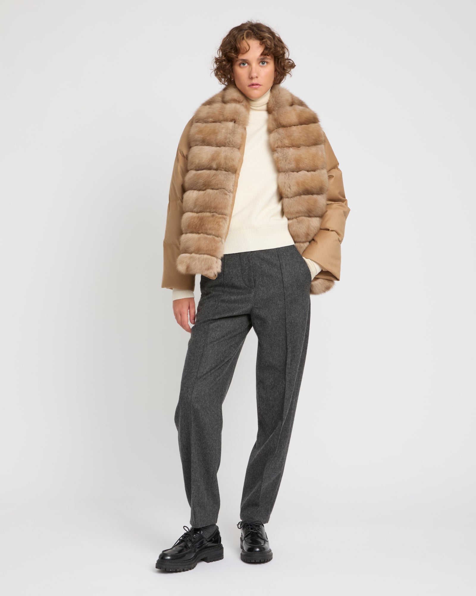 Women's short down jacket | Yves Salomon PARIS – Yves Salomon US