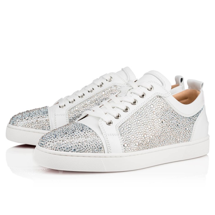 Louis Junior Strass - Low-top sneakers - Suede and strass - Silver