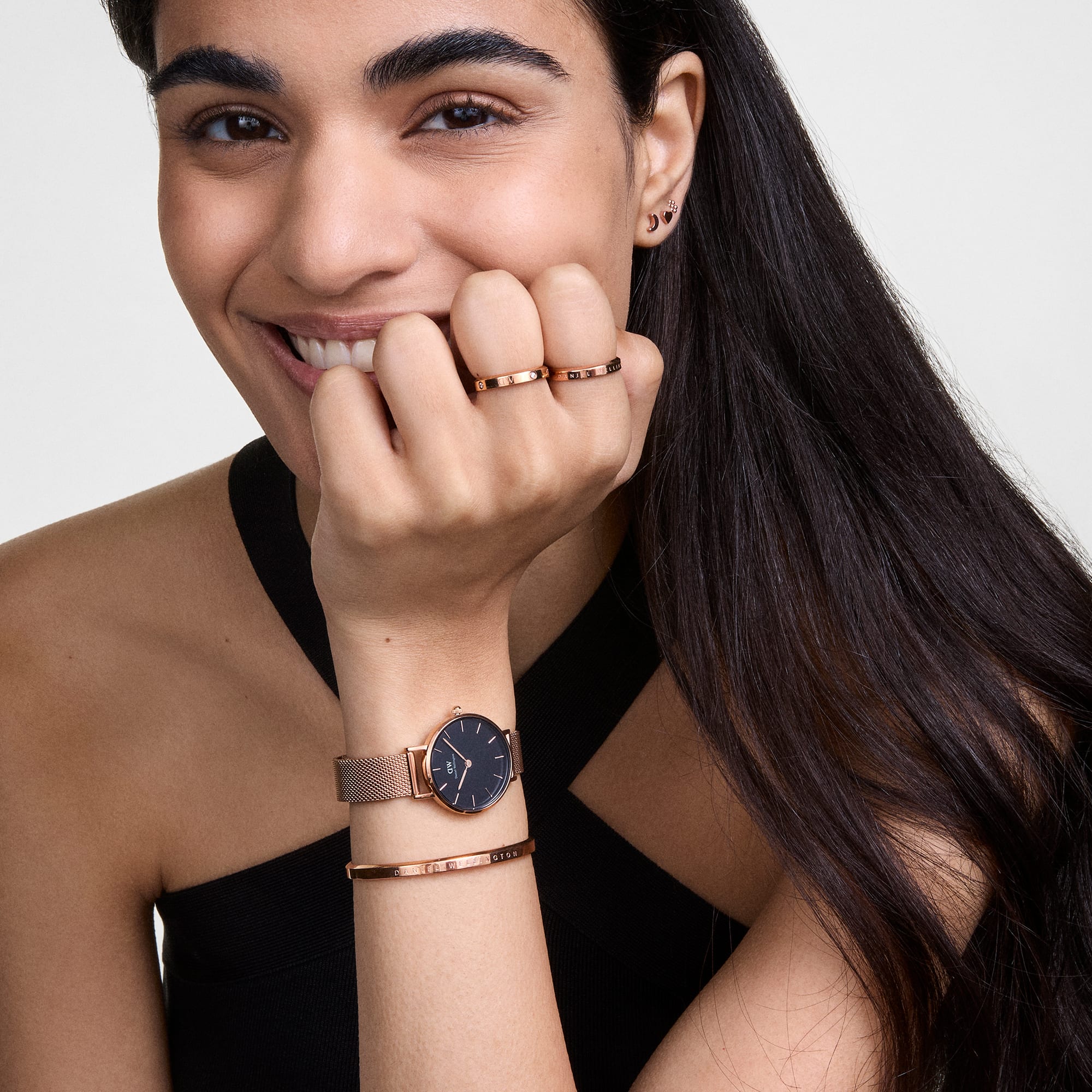 Petite Melrose - Women's mesh strap watch in Rose Gold | DW