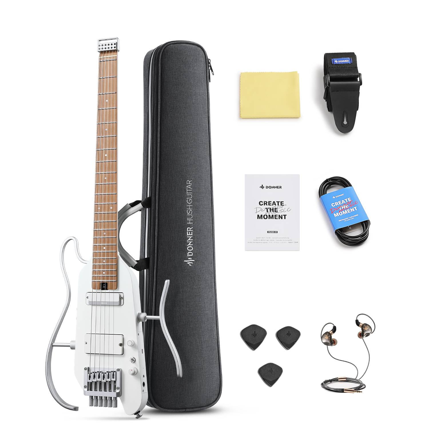 HUSH-X PRO Multi-Effects Electric Guitar for Travel Donner