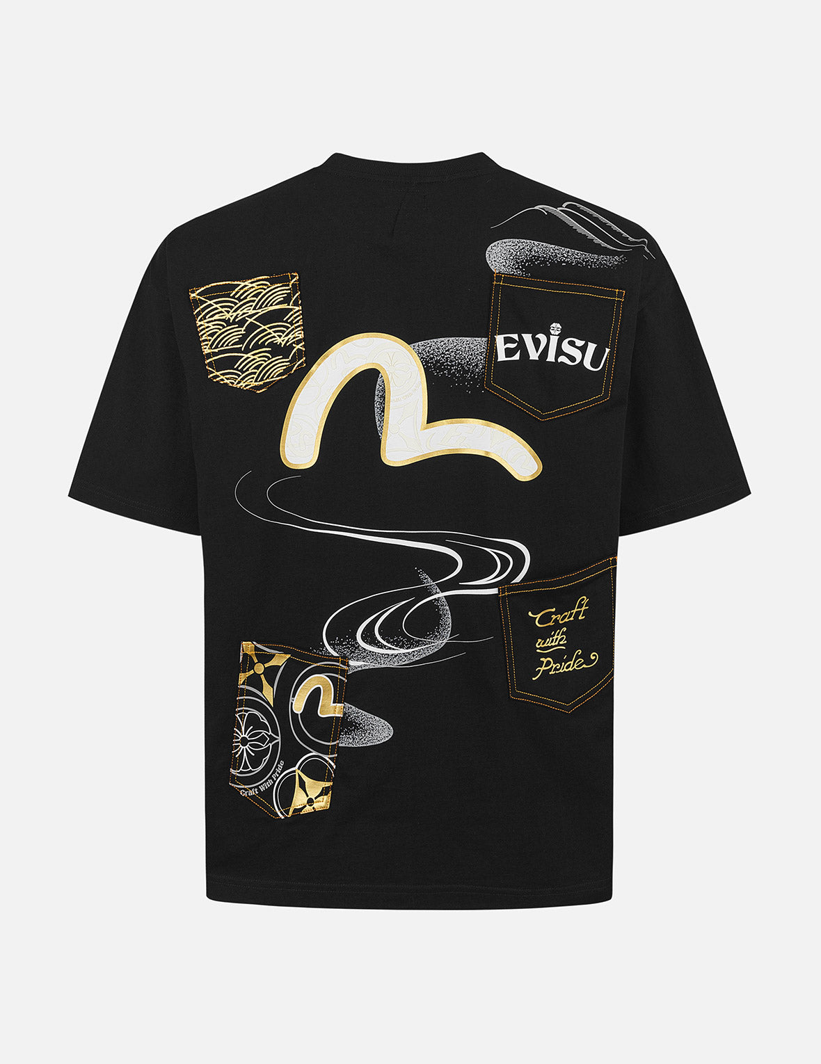 Multi-Pocket and Multi-Print Loose Fit T-shirt – EVISU