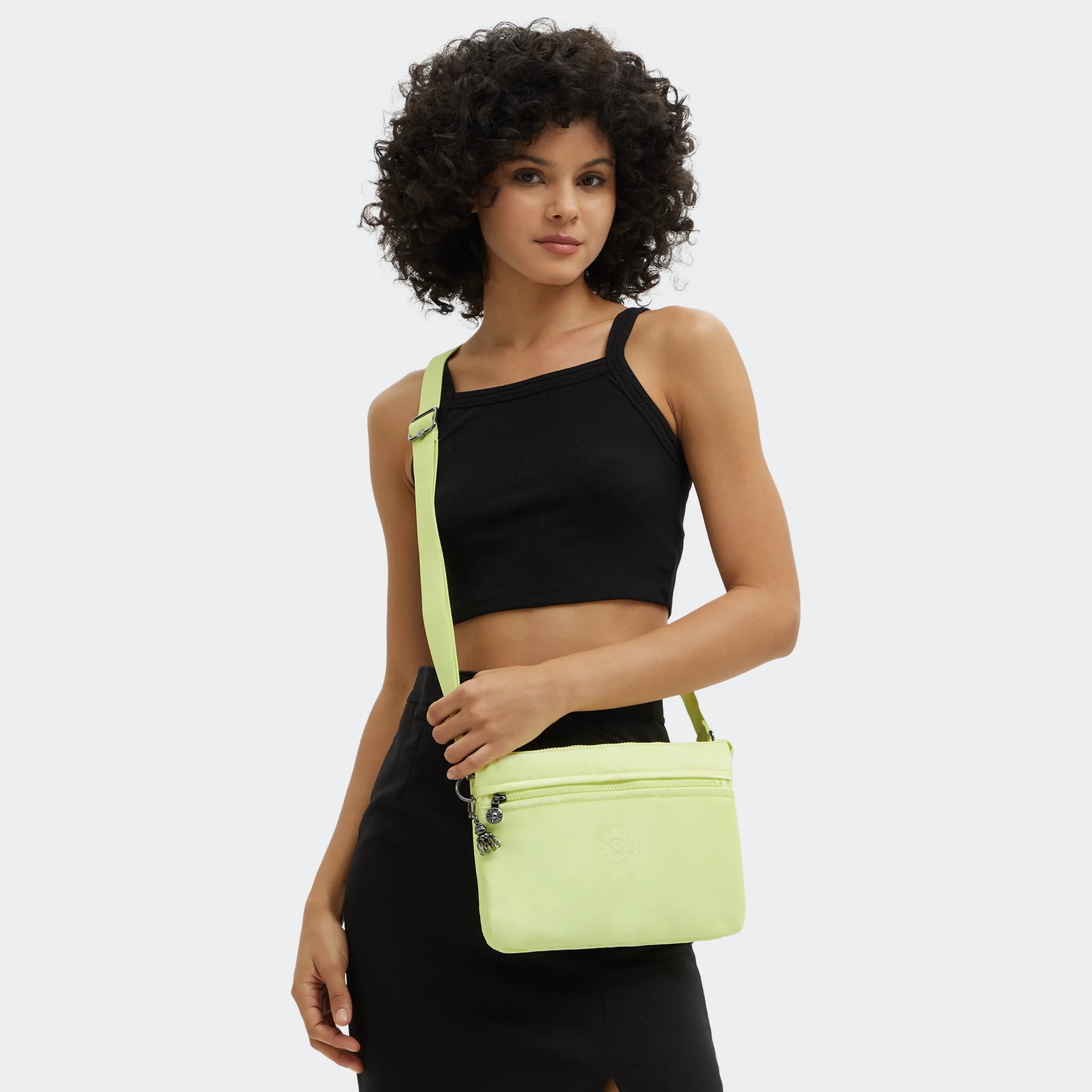 Riri Large Zip Lacquered Crossbody Bag