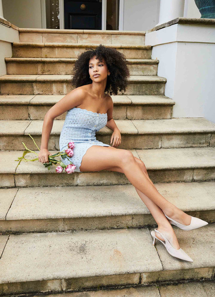 Blue Notes Knit Mini Dress - Blue Dusk – Peppermayo US