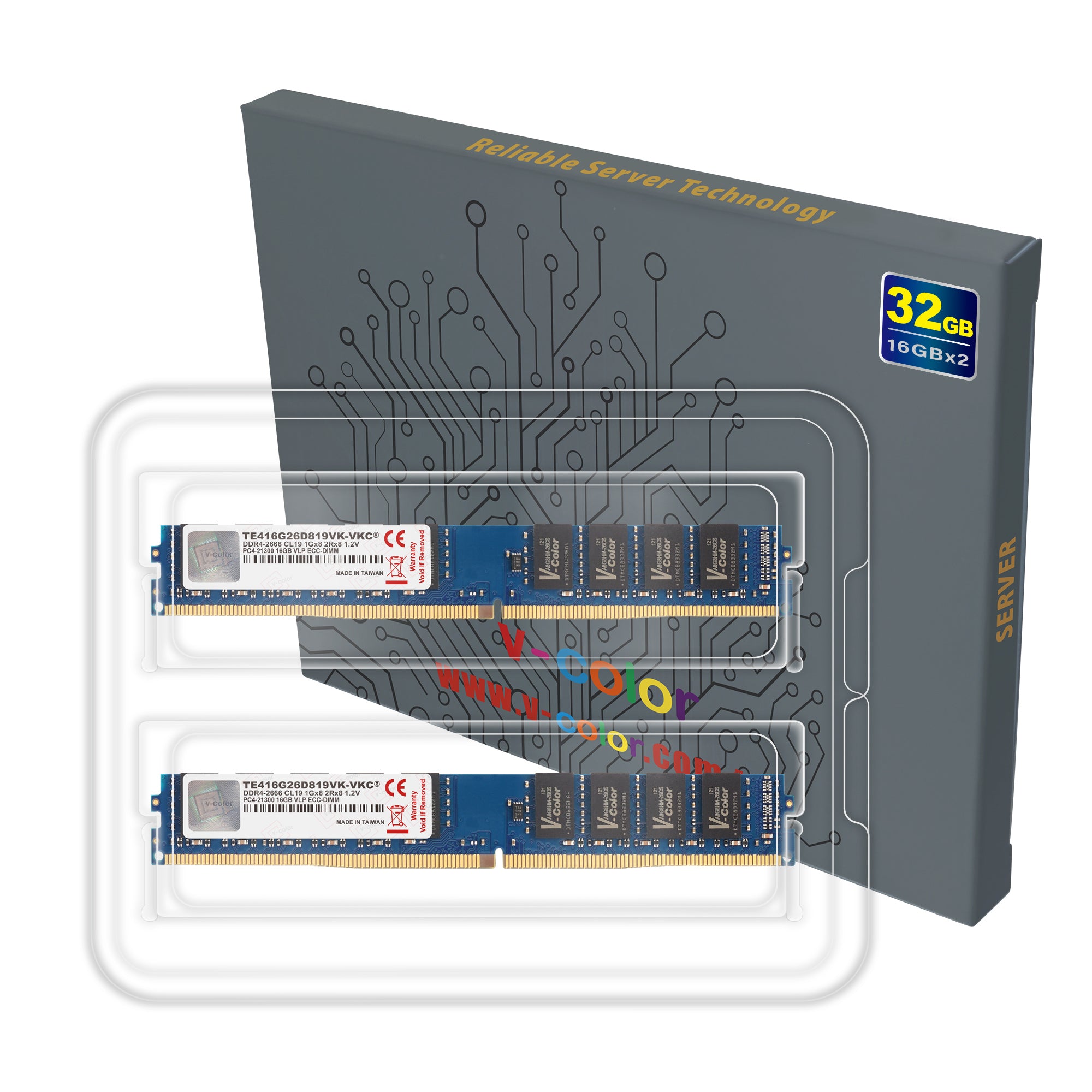 DDR4 ECC U-DIMM Ram | Memory for Servers & Workstations | v-color