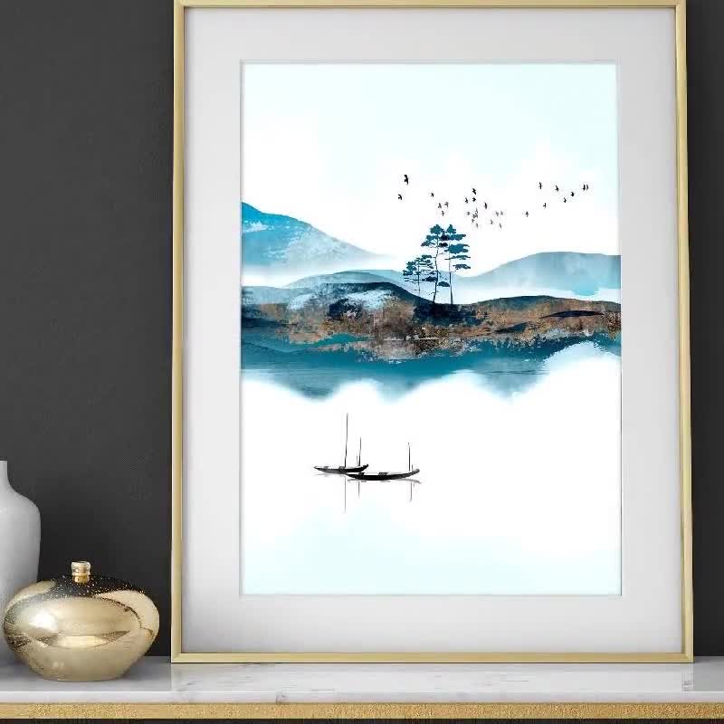 Office Decor Set X 3 Wall Art Prints, Home Decor Japanese Art