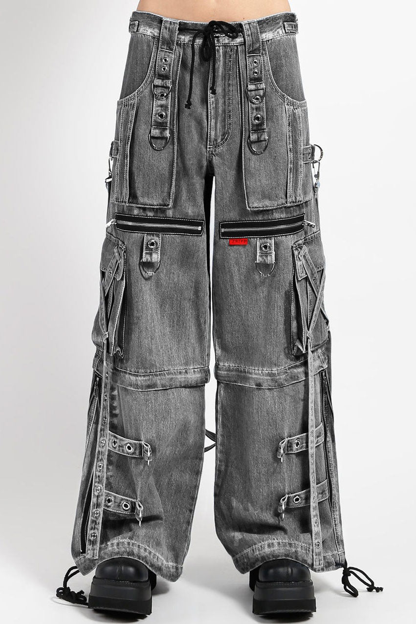 Tripp NYC X-Strap Pants [BLACK FOG WASH DENIM] – VampireFreaks