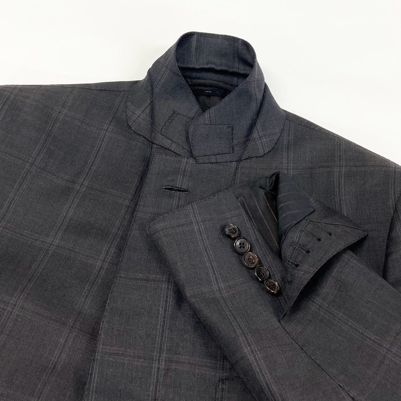 38d28 TOM FORD トムフォード シングルスーツ セットアップ チェック柄