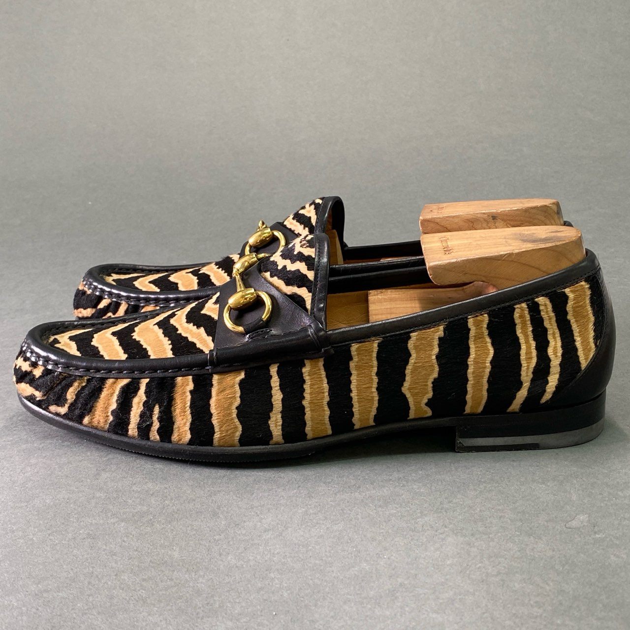 1e2 【イタリア製】GUCCI グッチ ハラコ ゼブラ柄 ホースビット