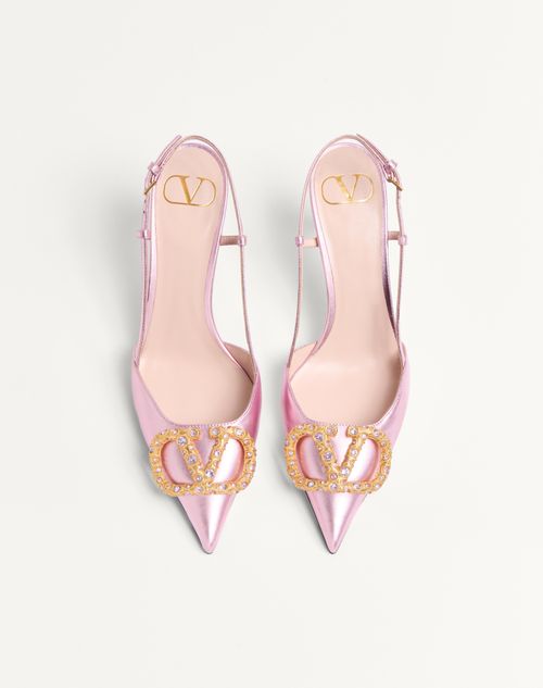 Vlogo Signature Slingback Pump In Laminated Nappa Leather 80mm for