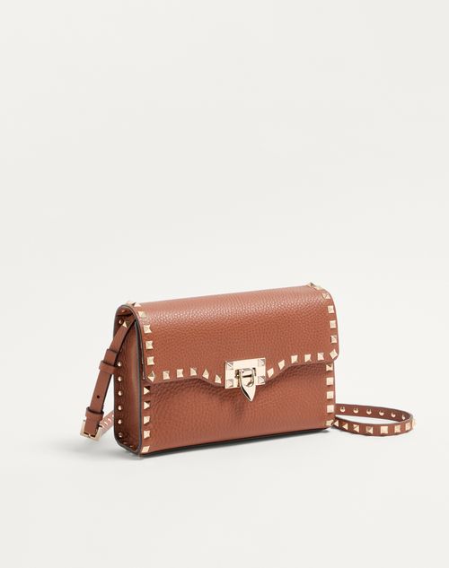 ロックスタッズ グレインカーフスキン スモール クロスボディバッグ