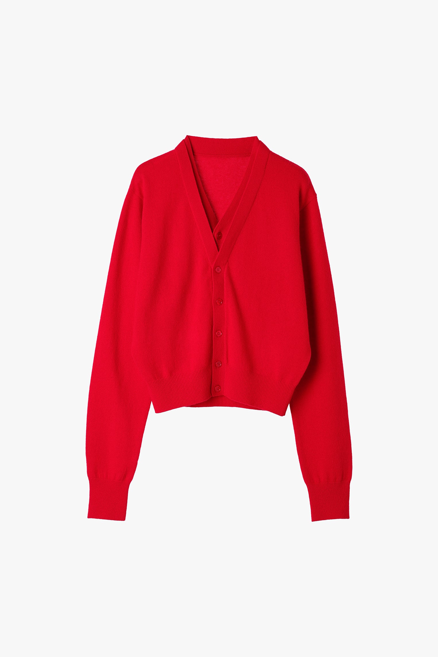 Double collar wool knit cardigan – Venica