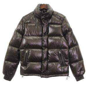 茶タグ ダウンジャケット ジップアップ 2 S 茶 ブラウン（2024/08/31