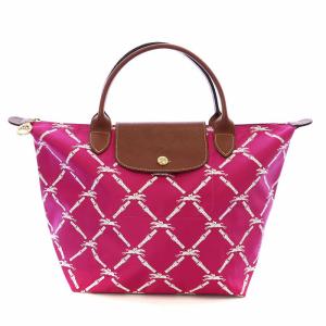 トートバッグ ルプリアージュ エッフェル塔 ステッチ ナイロン ピンク