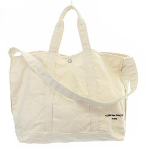 ショルダーバッグ ハンドバッグ 2way 綿キャンバス製品洗い ロゴ 白