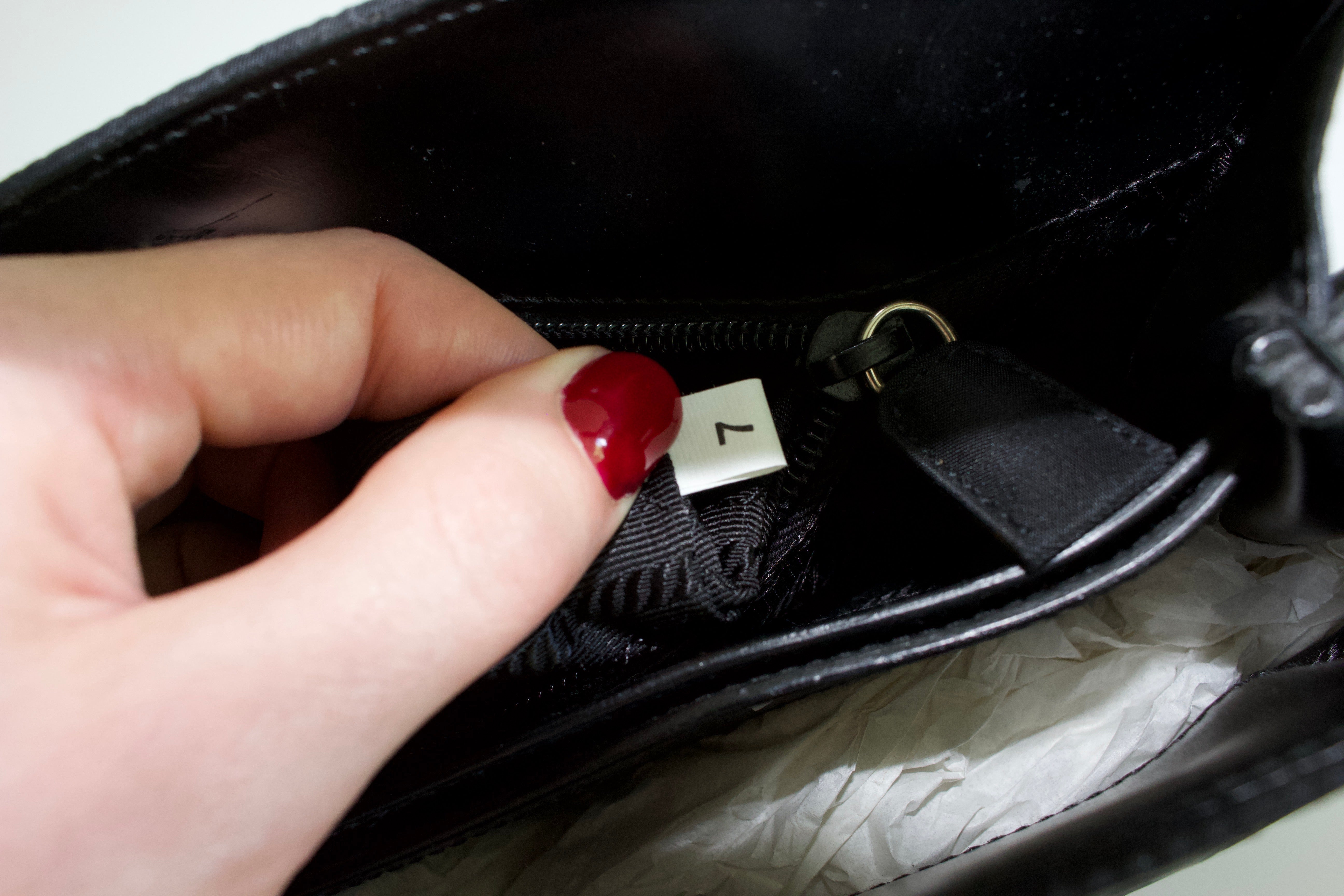 Prada FW 1998 black nylon shoulder bag with metal handle – Velvet