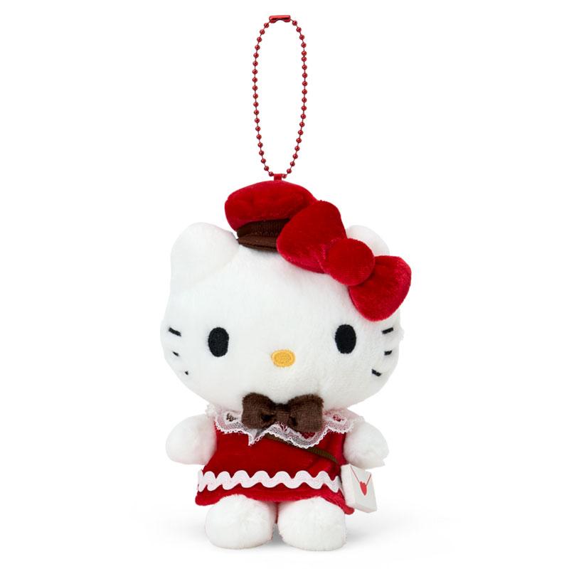 Hello Kitty Plush Mascot Holder Keychain Lovely Love Letter Sanrio