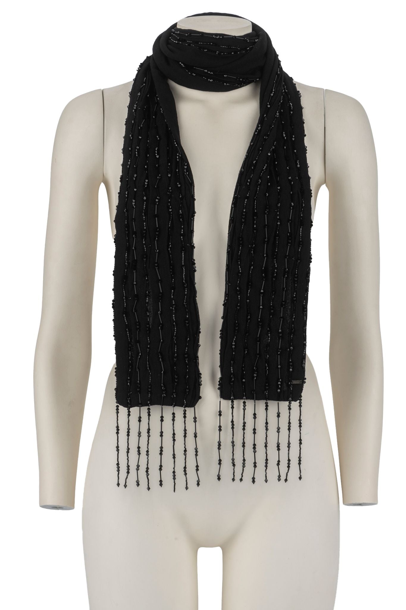 YSL New Silk Beaded Evening Scarf - Vintage Lux