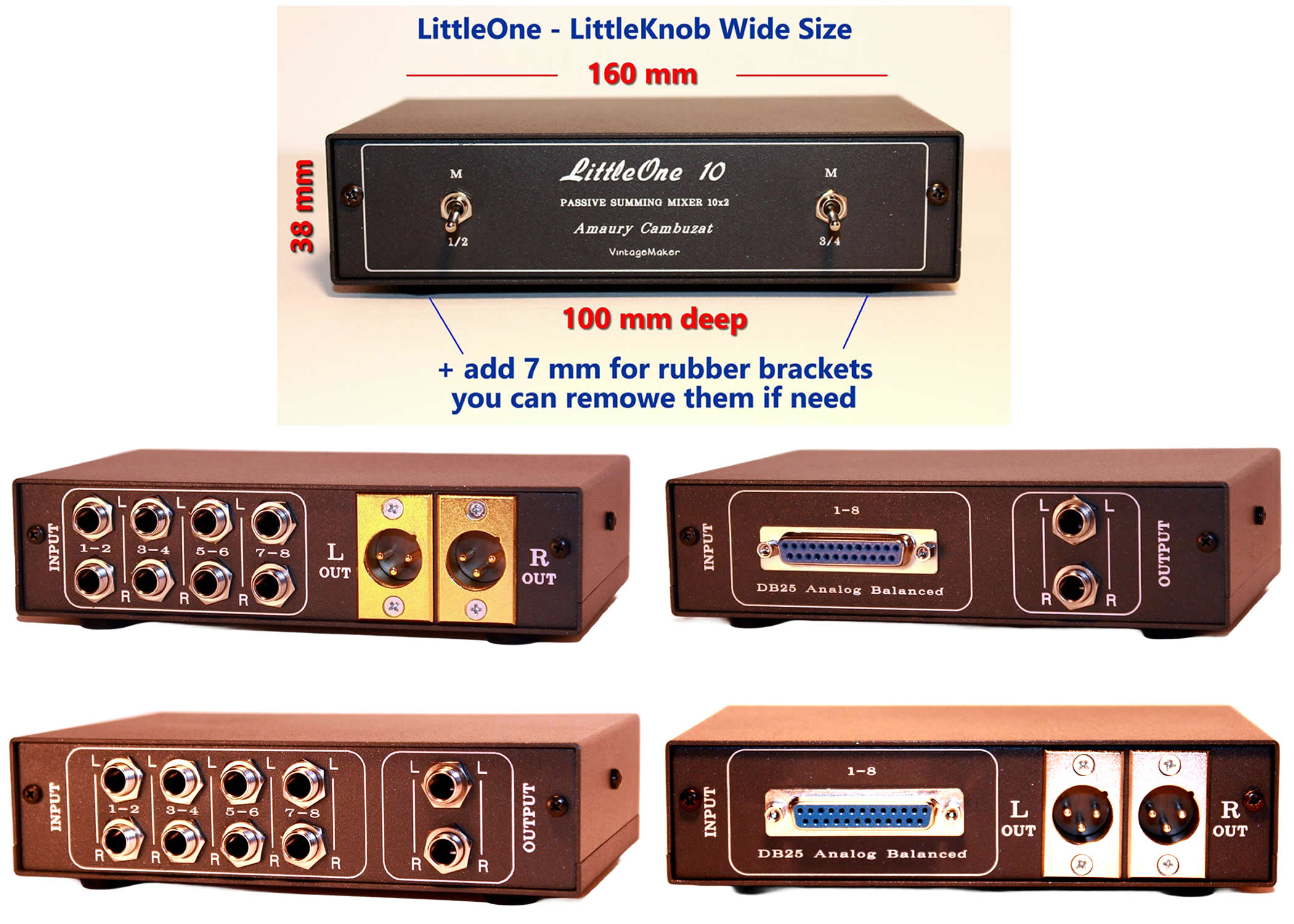 8 Input Synth DAW Analog Summing Mixer – TRS XLR DSUB (select