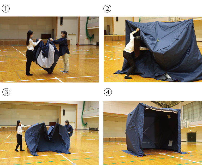 屋外対応防災テント】らくらくシェルターテントDX（デラックス）（VD