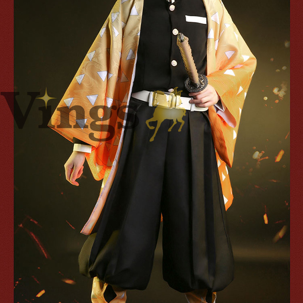 鬼滅の刃 衣装】 アニメ 豪華版 我妻善逸（あがつま ぜんいつ） 風