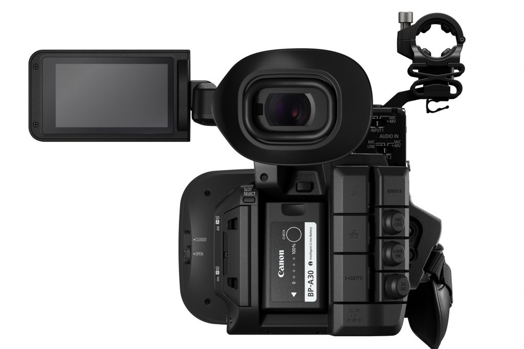 キヤノン、高画質と小型化を両立した業務用4Kビデオカメラ XF605を発表