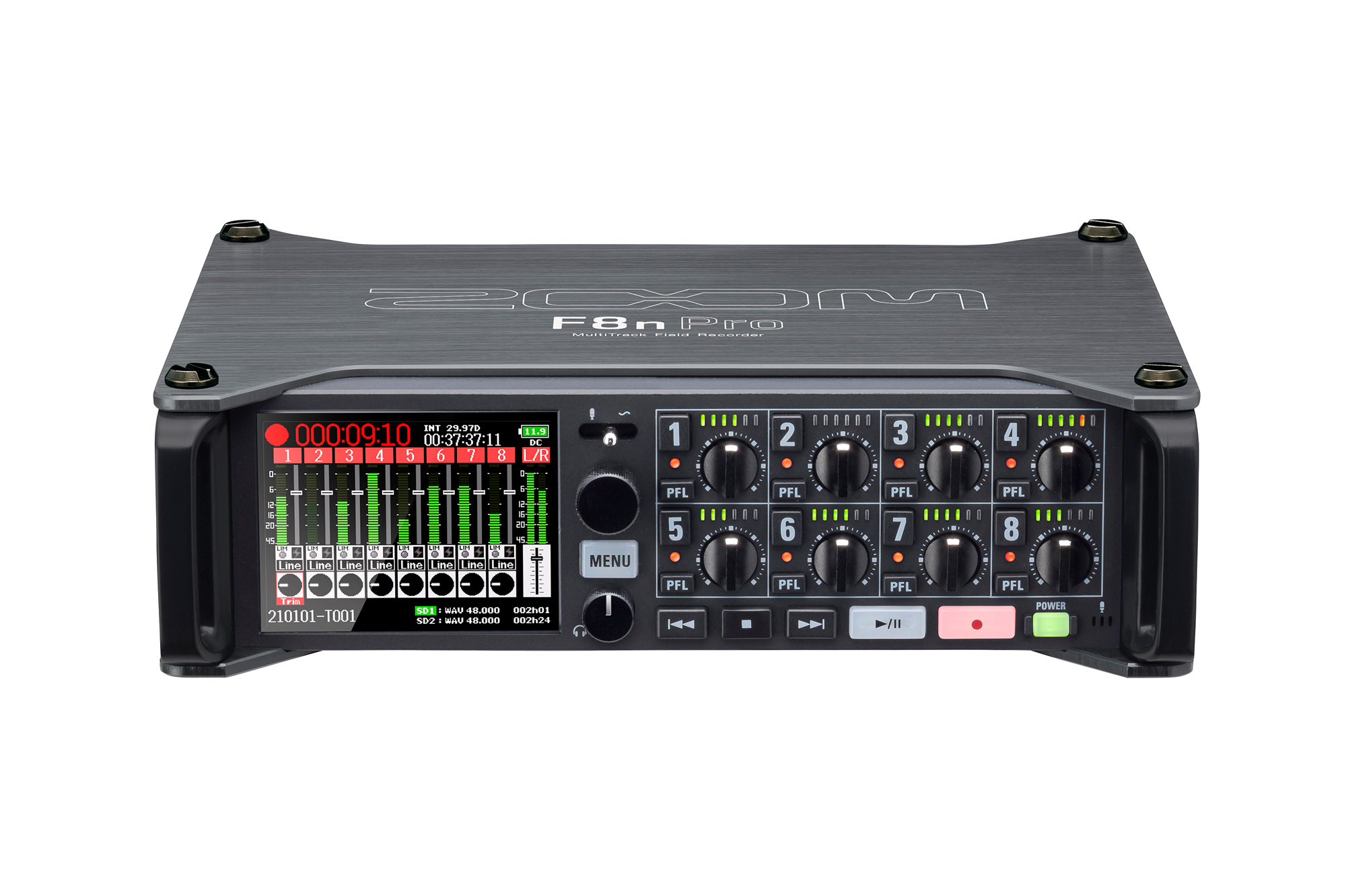 ZOOM、32bitフロート録音に対応の8チャンネル入力フィールドレコーダー