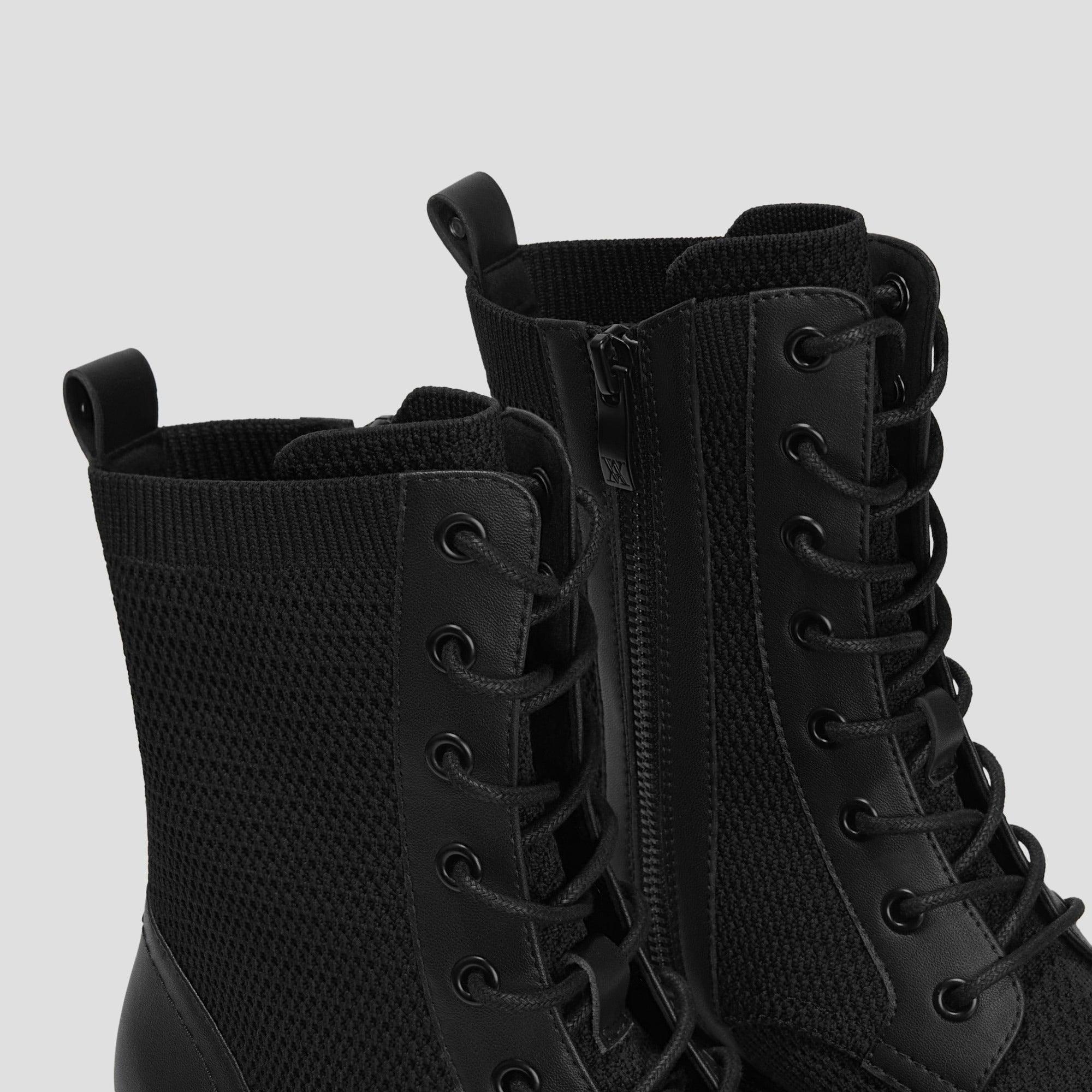 Florence] ラウンドトゥ 撥水加工 ラグソール レースアップ アンクル