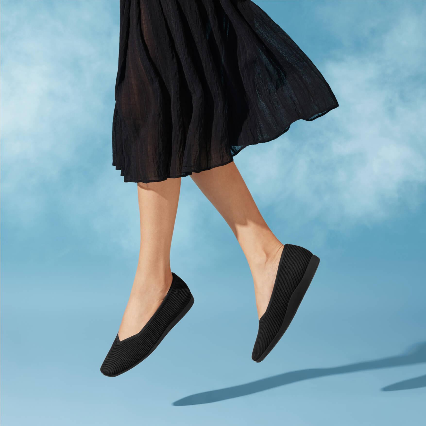 Margot™ Walker 超撥水] スクエアトゥ 超軽量 厚底 フラットシューズ