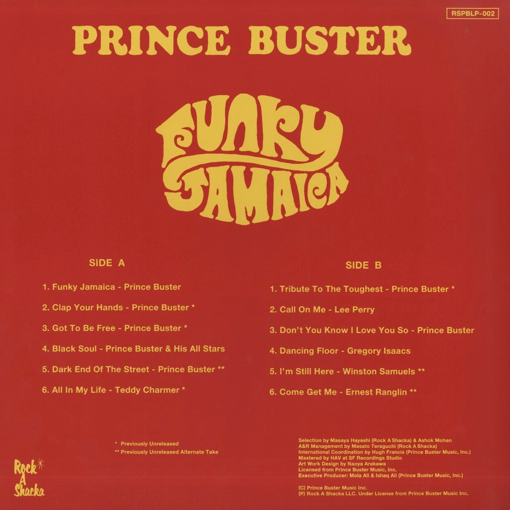 Prince Buster - Funky Jamaica LP 2025 JPN Rock A Shacka スカ