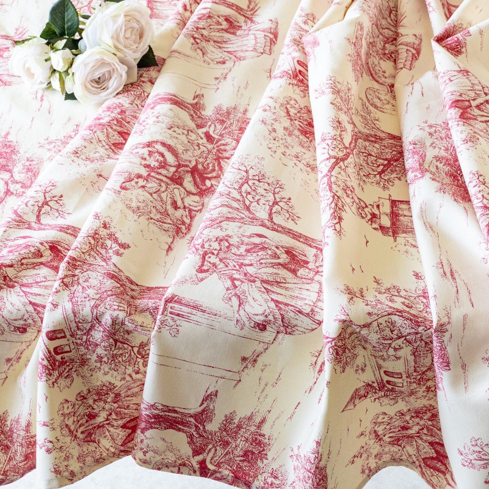 テーブルクロス おしゃれ 赤 レッド 長方形 6人掛け 140×220 綿 布